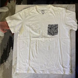 White Graphic Pocket T-Shirt
